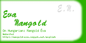 eva mangold business card