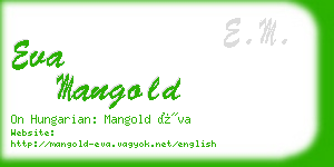 eva mangold business card